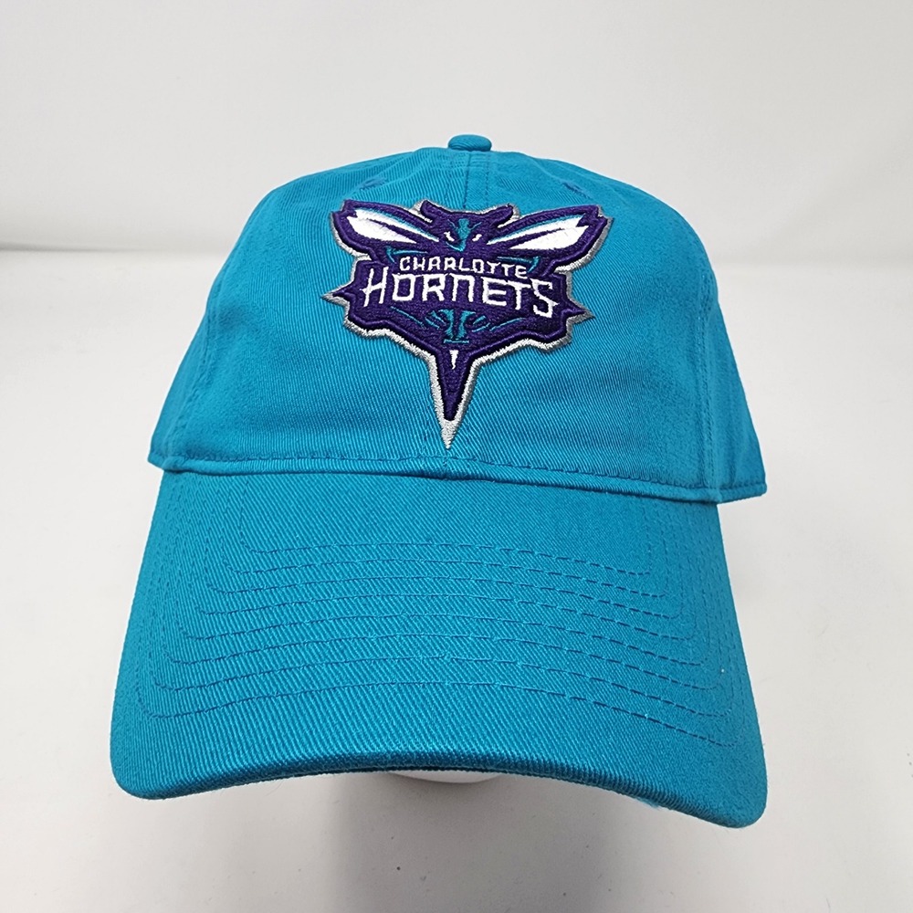 NBA Charlotte Hornets Hat OS Basketball Fan Gear Cotton Strapback Teal EZ350